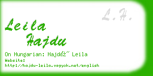 leila hajdu business card