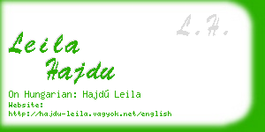 leila hajdu business card